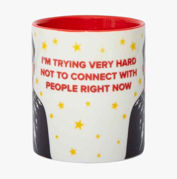 David Trying Hard Not To Connect Coffee Mug