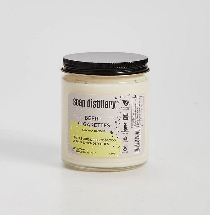 Beer + Cigarettes Soy Wax Candle