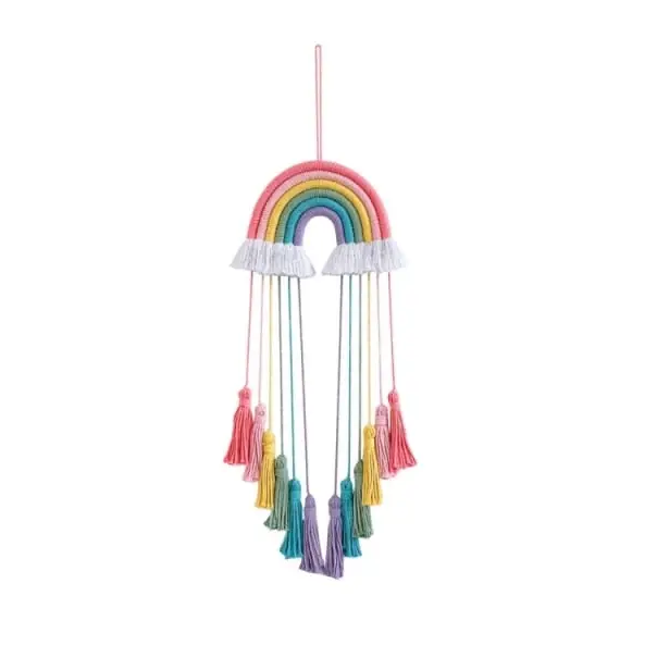 Rainbow Wall Decor Hanging Macrame for Kid's Room