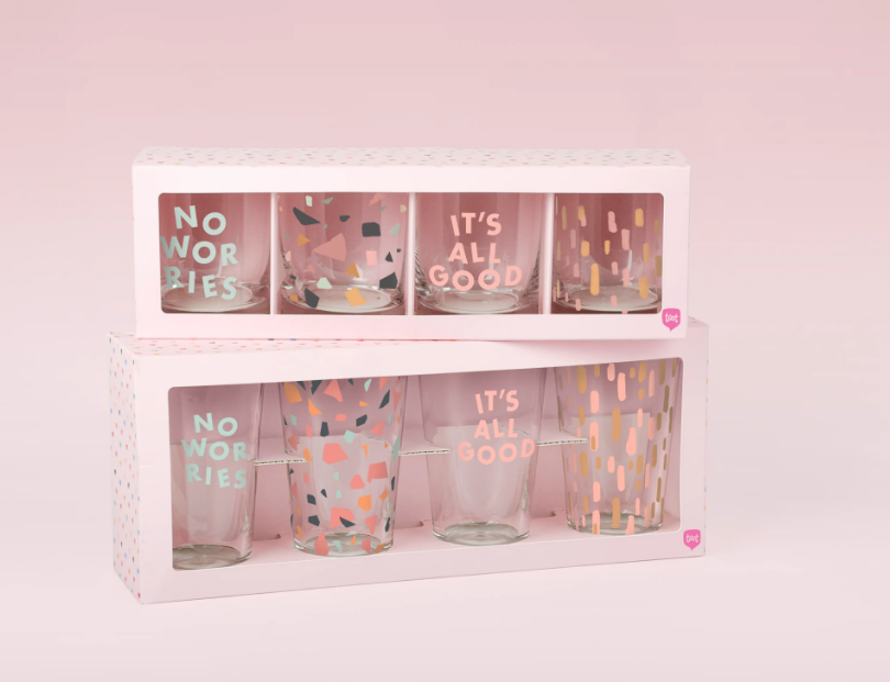 Flower Power Pint Glass Set