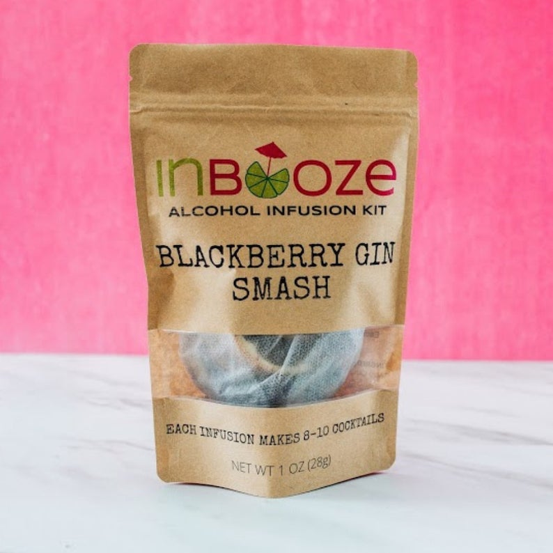 Blackberry Gin Smash Cocktail Kit to Infuse Gin by InBooze