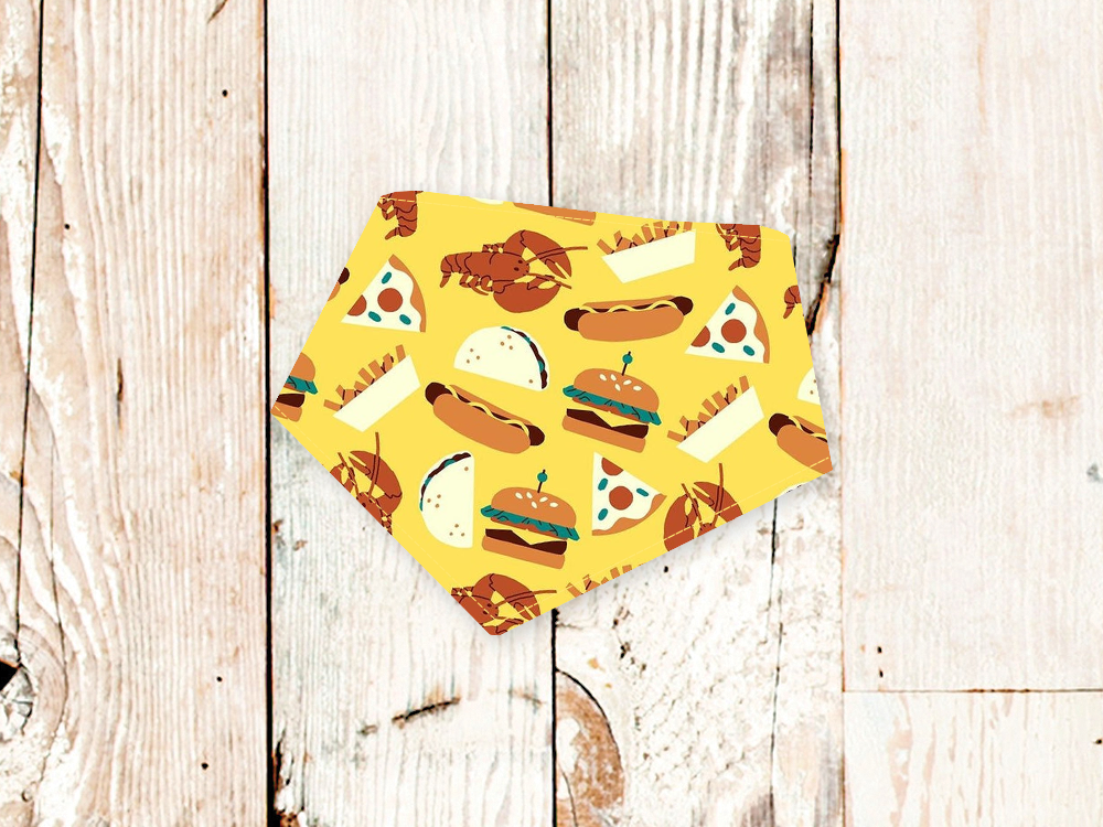 Puppy Junk Food Doggy Bandana - Asstd Sizes