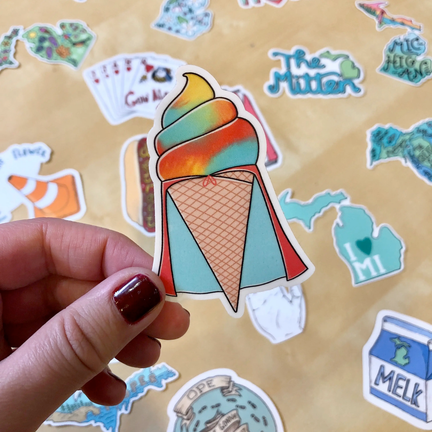 Superman Ice Cream - Michigan Sticker