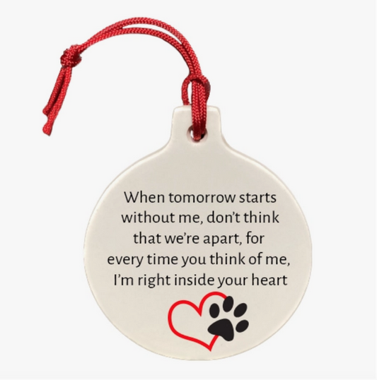 Memorial Pet Holiday Ornament