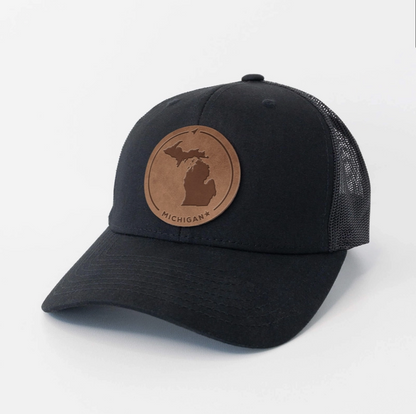 Michigan Leather Patch Hat