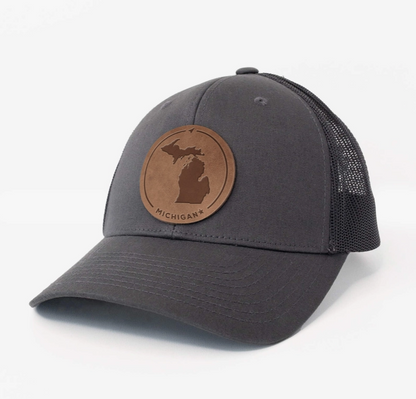 Michigan Leather Patch Hat