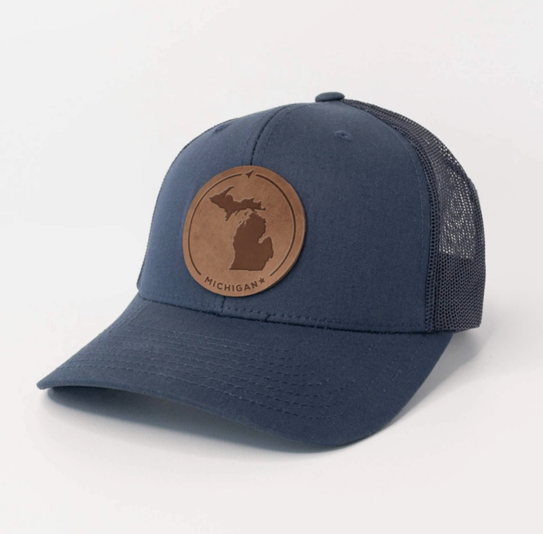 Michigan Leather Patch Hat