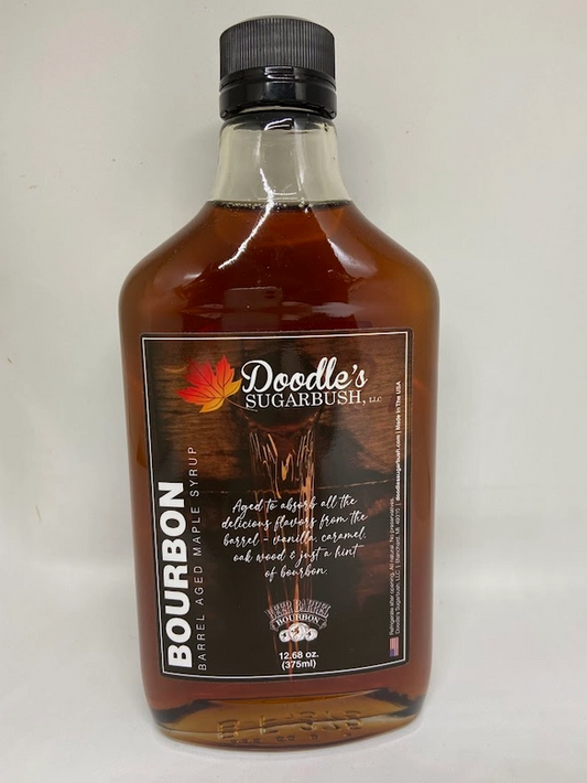 Doodles Sugarbush Michigan Made Bourbon Barrel Aged Maple Syrup