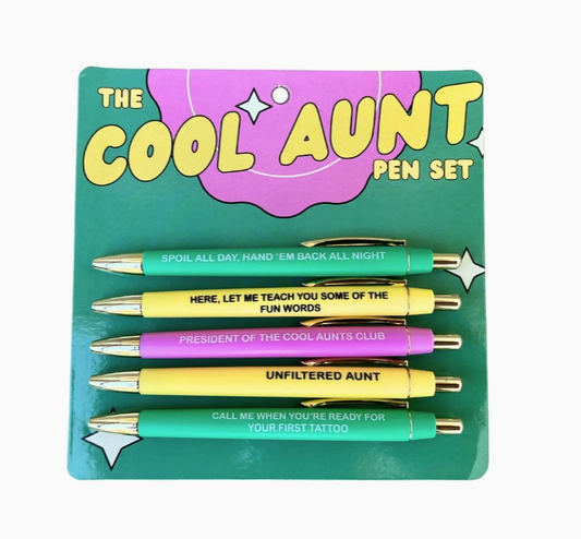 Cool Aunt Pen Set (Funny, Gift, Family)