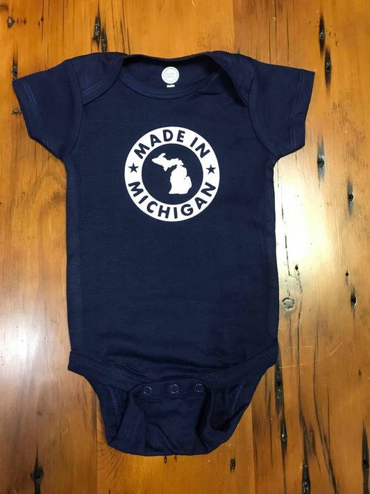 Made In Michigan Baby Boys Onesie