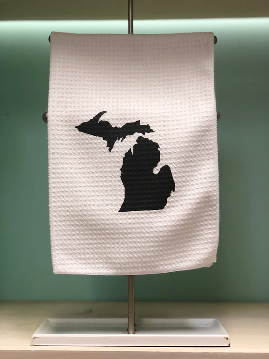 Michigan Outline Kitchen Tea Towel