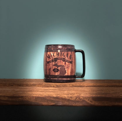 Michigan Up North Barrel Mug