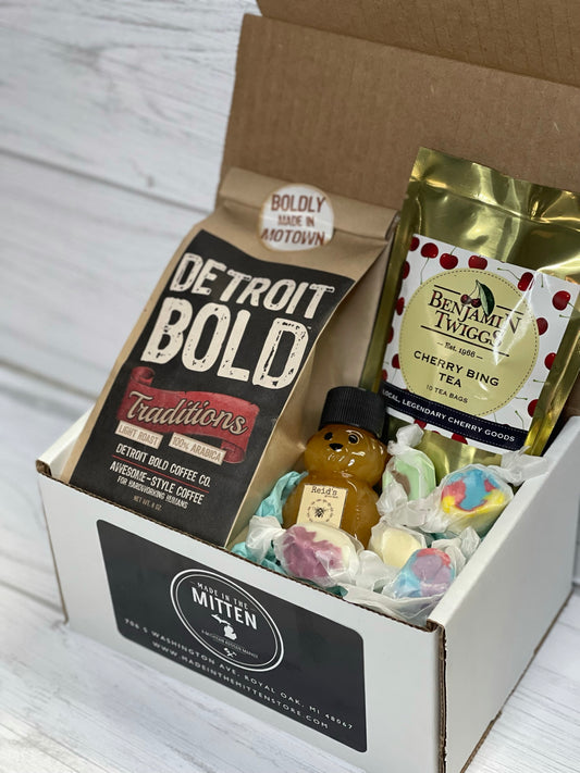 Made In Michigan Coffee, Tea & Honey Gift Box