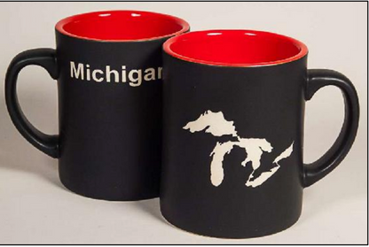 Michigan Great Lakes Outline Matte Mug