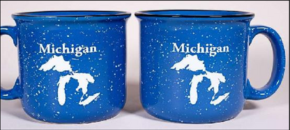 Michigan Great Lakes Outline Camper Mug