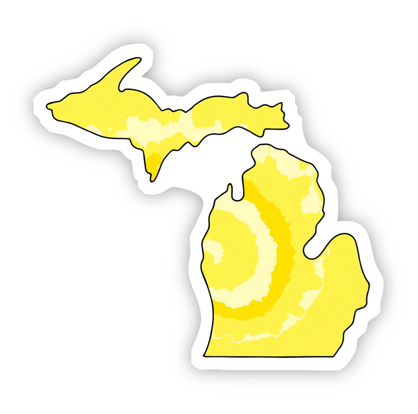 Michigan Yellow Sunshine Sticker