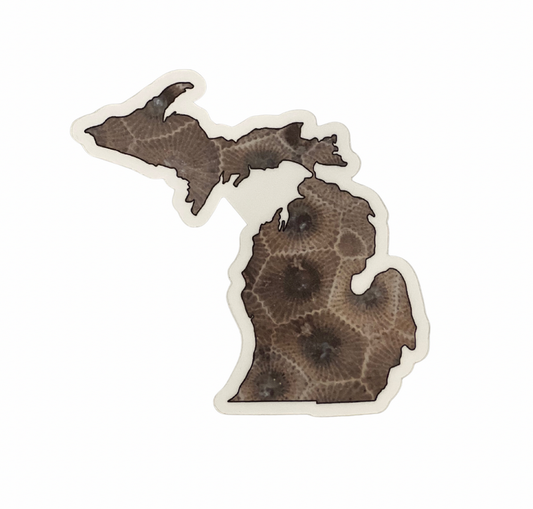 Michigan Mixed Petoskey Stones Sticker
