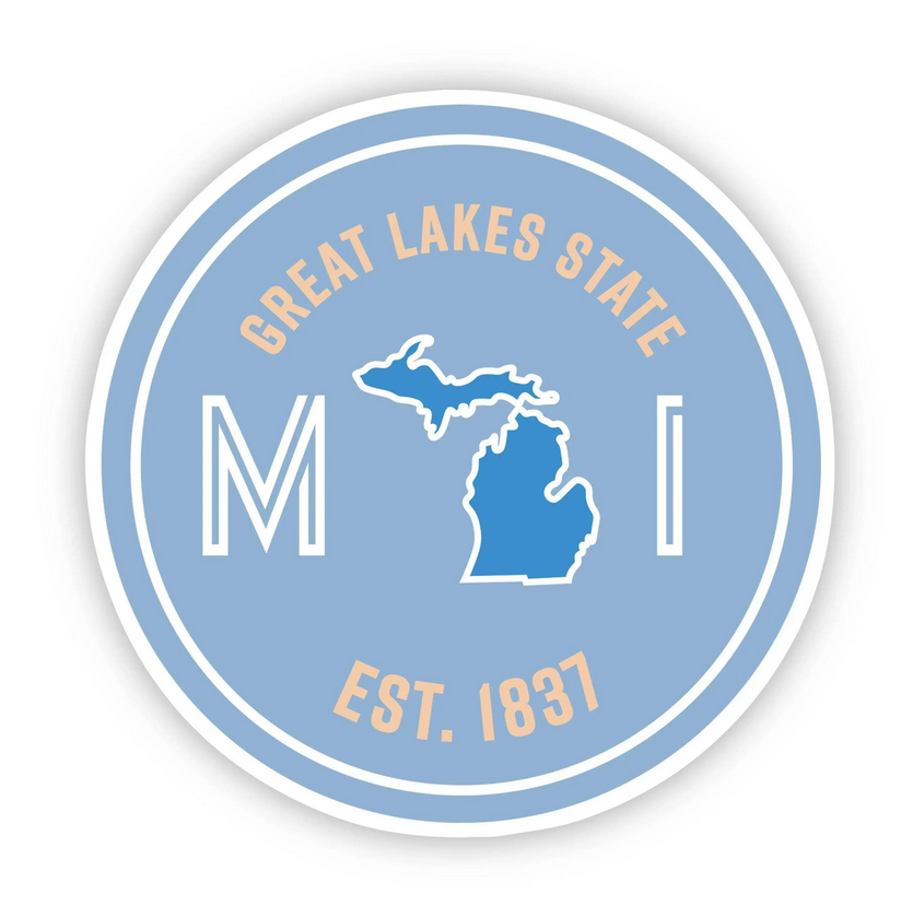 Great Lakes State Michigan Sticker