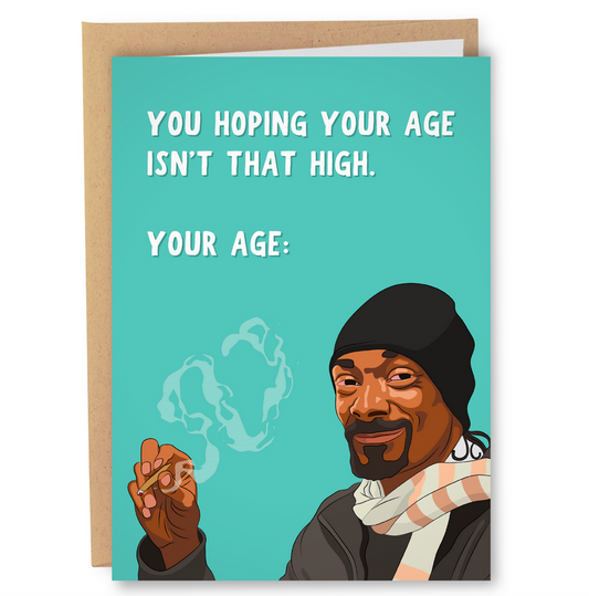 High AF Snoop Dogg Greeting Card
