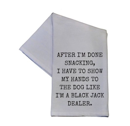 Like A Blackjack Dealer Hand Towel for Dog Lover16x24