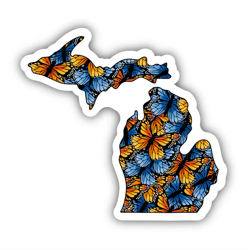 Michigan Butterfly Pattern Sticker