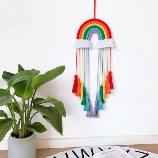 Rainbow Wall Decor Hanging Macrame for Kid's Room