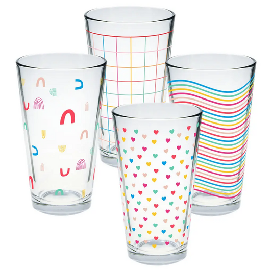 Rainbow Pint Glass Set