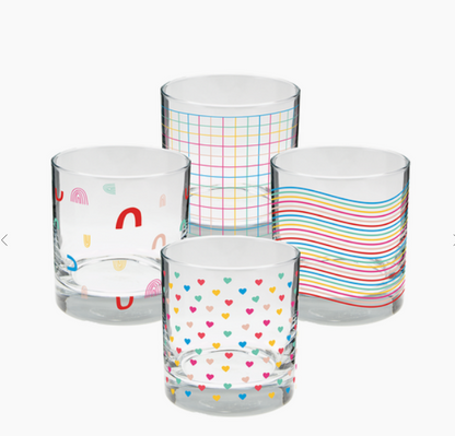 Rainbow Rocks Glass Set