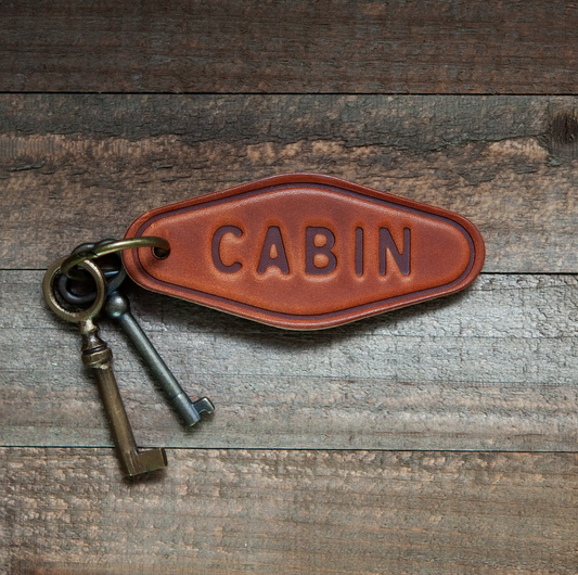 Cabin Leather Keychain Motel Style