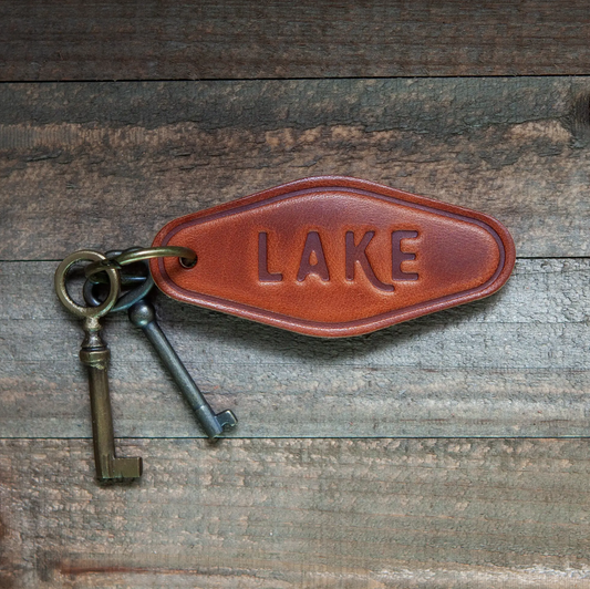 Lake Leather Keychain Motel Style