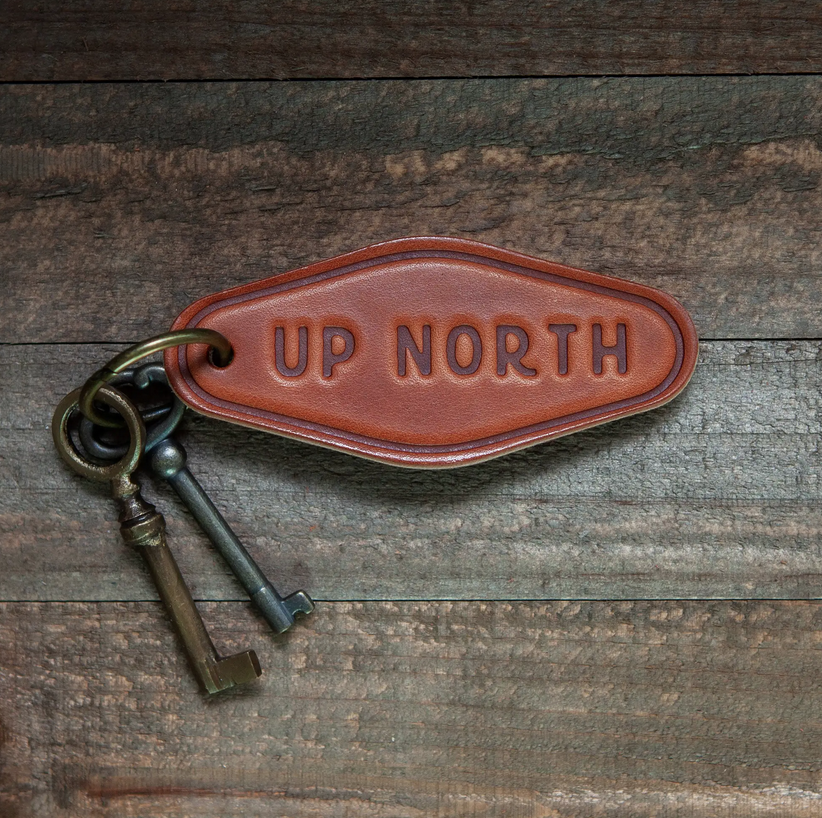Up North Leather Keychain Motel Style