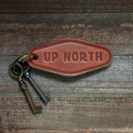 Up North Leather Keychain Motel Style