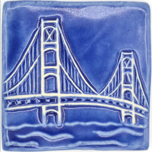 Michigan Mackinac Bridge Cermaic Tile 4x4