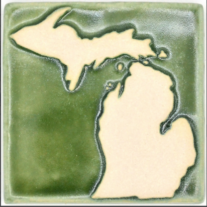 Michigan Outline Cermaic Tile 4x4