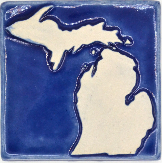 Michigan Outline Cermaic Tile 4x4