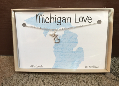 Michigan Outline Necklace