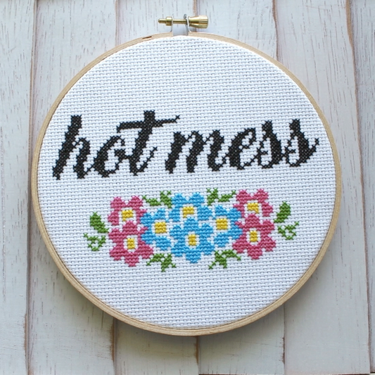 Hot Mess Cross Stitch Kit