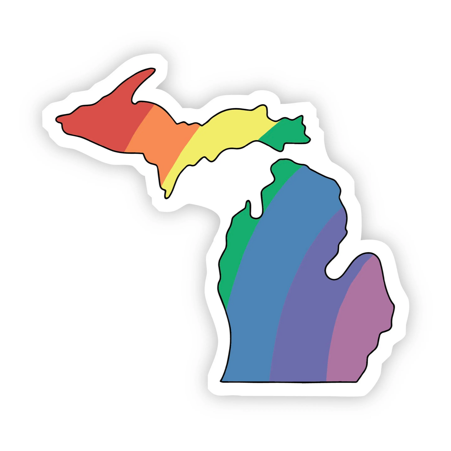 Michigan Pride Rainbow Sticker LGBTQ+