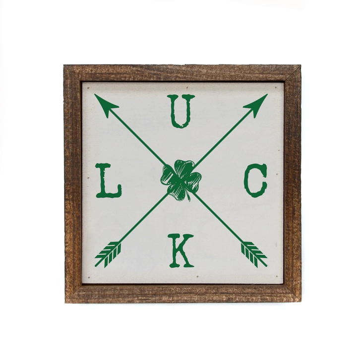 6x6 Luck Arrows with Shamrock Box Sign